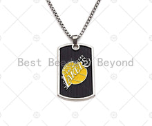 Load image into Gallery viewer, LA Lakers Dog Tag Pendant Chain Necklace, sku#L343
