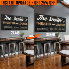 Load image into Gallery viewer, Upgrade Your 48x24 Inches 'Theater and Lounge' (Style 1) Canvas To 60x30 Inches
