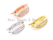 Load image into Gallery viewer, CZ Micro Pave Pendant Enhancer Bail, Gold, Silver Rhodium Plated, Fine Jewelry Bail,Pave Clasp, Pave Pendant Lock, Pendant Bail, sku#J9