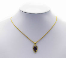 Load image into Gallery viewer, Gold Colorful Teardrop Gemstone Charm, Sku#LY08