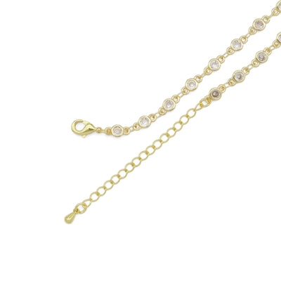 High Quality CZ LInk Chain Hand Jewlery,Sku#EF554