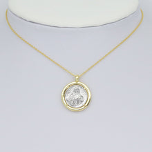 Load image into Gallery viewer, Dual color Virgin Mary Gold Coin Charm Pendant, Sku#LK1016