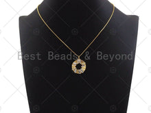 Load image into Gallery viewer, Gold Donghnut Charm/Pendant, Dainty Circular Ring Charms, Gold Charm, Gold Pendant, Necklace Charms, 23x26mm, Sku#LK100