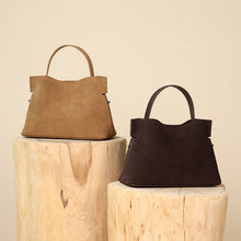 Load image into Gallery viewer, Women's Suede Velvet Crossbody Bag – Niche Design Double Strap Shoulder Bag