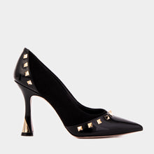 Load image into Gallery viewer, The Bella Vita Studded Black Leather Pump Women Shoe