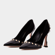 Load image into Gallery viewer, The Bella Vita Studded Black Leather Pump Women Shoe