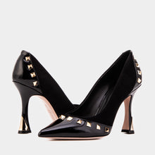 Load image into Gallery viewer, The Bella Vita Studded Black Leather Pump Women Shoe