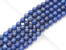 Load image into Gallery viewer, Natural Round Faceted Lapis Beads, 6mm/8mm/10mm, Sku#U1446