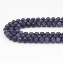 Load image into Gallery viewer, Genuine Iolite Round Smooth Beads, 8mm/10mm, Sku#U1681