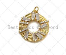 Load image into Gallery viewer, Gold Donghnut Charm/Pendant, Dainty Circular Ring Charms, Gold Charm, Gold Pendant, Necklace Charms, 23x26mm, Sku#LK100