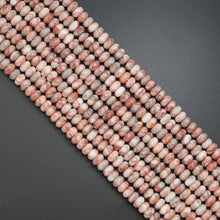 Load image into Gallery viewer, 4x6mm/5x8mm Smooth Rondelle Red Web Jasper Beads, Sku#U1907
