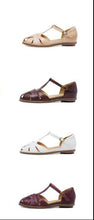 Load image into Gallery viewer, Full Grain Leather T-Strap Fisherman Sandals