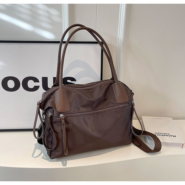 Women's Large Capacity Crossbody Bag – Nylon Bucket Bag for Travel & Everyday Use