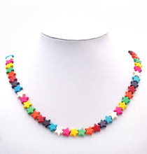 Load image into Gallery viewer, 12mm Multicolor Howlite Smooth Star Beads, Sku#U1444