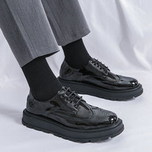 Load image into Gallery viewer, Men's British-Style Glossy Height-Increasing Leather Shoes – Tassel Loafer, Microfiber Upper