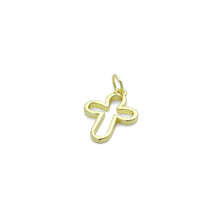 Load image into Gallery viewer, Gold /Bright Silver Frame Cross Charm Pendant,Sku#LD725