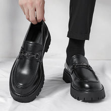 Load image into Gallery viewer, Men's Chunky Sole British Business Loafers – Wide Toe Slip-On Dress Shoes