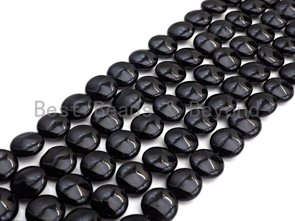 High Quality Natural Onyx Button Coin Shape Beads, 8mm/10mm/12mm/14mm/16mm/18mm Onyx Beads, 15.5 Full Strand, sku# Q39