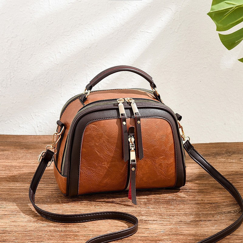 Womens Quilted Oval Crossbody Bag – Vintage Tote & Shoulder Bag