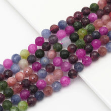 Load image into Gallery viewer, Multicolor Jade Round Micro Cut Beads, Sku#U1648