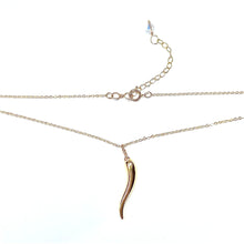 Load image into Gallery viewer, Italian Horn Necklace: silver or gold