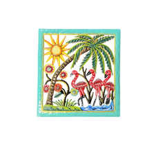 Load image into Gallery viewer, Flamingos Under Palm