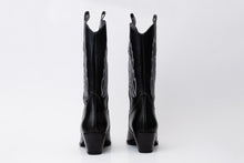 Load image into Gallery viewer, The Togg Black Leather Cowboy Women Boot Final Sale!