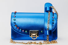 Load image into Gallery viewer, The Caris Sax Blue Leather Handbag