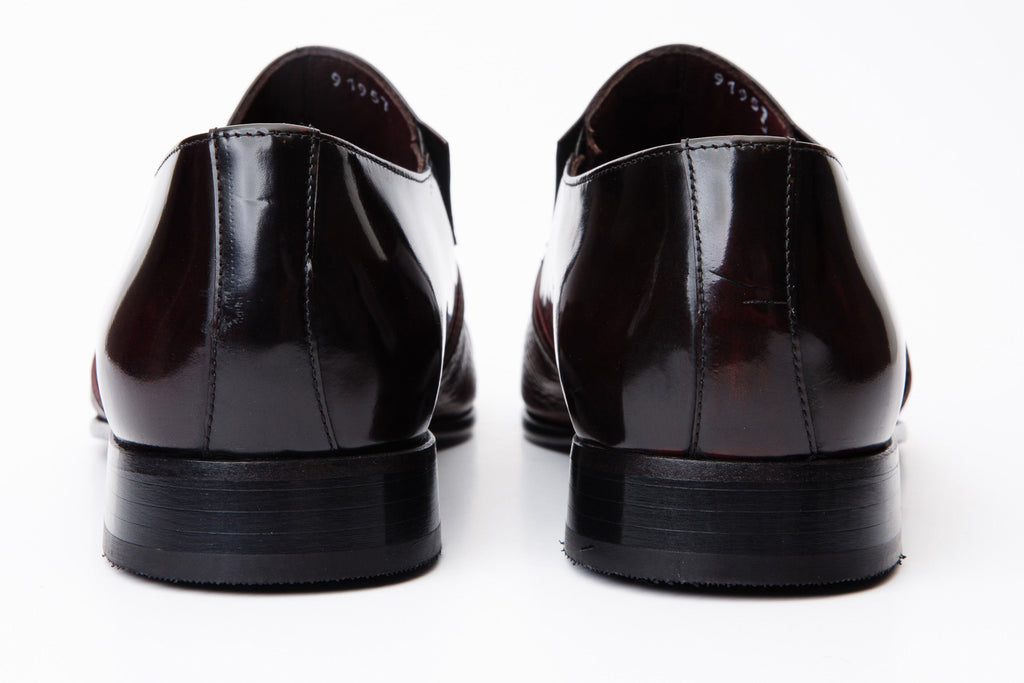 The Everest Burgundy & Burneshed Leather Cap Toe Dress Loafer Men Shoe