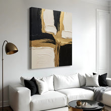 Load image into Gallery viewer, Black White and Gold Wall Art