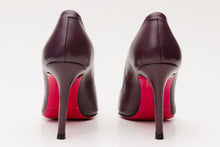 Load image into Gallery viewer, The Maneadero Dark Purple Leather Pump Fuchsia Sole Women Shoe