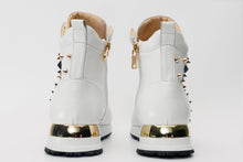 Load image into Gallery viewer, The Infanta High-Top White Spike Leather Men Sneaker Limited Edition