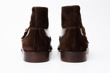 Load image into Gallery viewer, The Albus Brown Leather &amp; Suede Double Strap Monk Brogue Men Boot