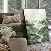 Load image into Gallery viewer, Abstract Mountain and River Landscape Wall Art