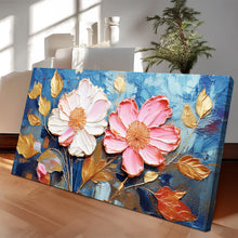 Load image into Gallery viewer, Golden Petals Impasto Wall Art