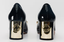 Load image into Gallery viewer, The Fano Black Leather Cap Toe Block Heel Pump Women Shoe