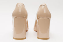 Load image into Gallery viewer, The Ferrara Cream Patent Leather Block Heel Pump Women Shoe