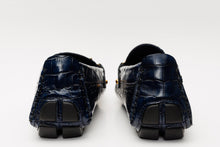Load image into Gallery viewer, The Pisa Navy Blue Leather Bit Drive Loafer Men Shoe
