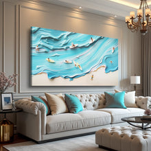 Load image into Gallery viewer, Abstract Aerial View Beach Wall Art