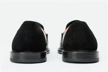 Load image into Gallery viewer, The Gemena Black &amp; Orange Leather Bit Dress Loafer Men Shoe  Final Sale!