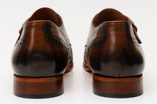 Load image into Gallery viewer, The Rolls  Woven Tan Leather Single Monk Strap  Handmade Men Shoe