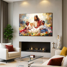 Load image into Gallery viewer, Jesus With Children Faith Wall Art VI