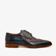 Load image into Gallery viewer, The Neiva Navy/Brown Wingtip Semi Brogue Derby Men  Shoe