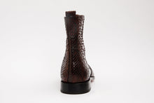 Load image into Gallery viewer, The Boss Burgundy Pythn Snk Zip-Up Leather Men Boot Limited Edition