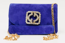 Load image into Gallery viewer, The California Sax Blue Suede Leather Handbag