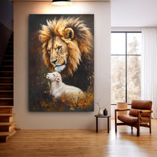 Load image into Gallery viewer, Lion And Sheep Faith Wall Art