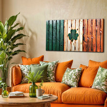 Load image into Gallery viewer, Irish Shamrock Glory Wooden Flag Wall Art