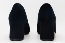 Load image into Gallery viewer, The California Black Suede Leather Block Heel Pump Women Shoe