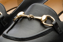 Load image into Gallery viewer, The Delhi Black Leather Block Heel Pump Women Shoe