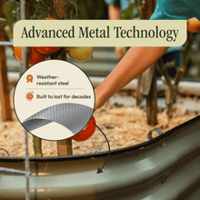 Load image into Gallery viewer, Gro-Rite "No Tools Needed" Premium Metal Raised Garden Bed Kit